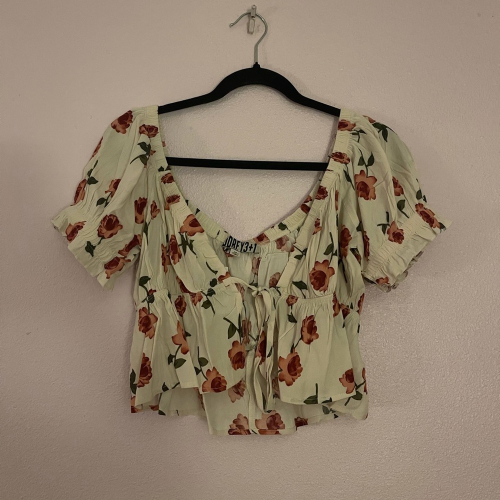 Floral tie top